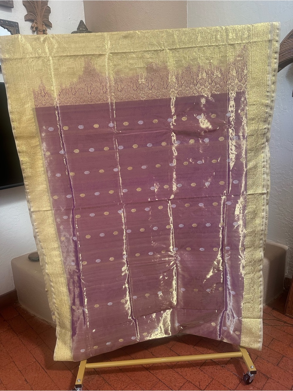 Purple Silk Organza Saree